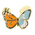 Fairy Style Original Design Cowboy Style Butterfly Alloy Stoving Varnish Plating Women's Brooches