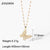 Fancy Crystal Butterfly Necklace 18k Gold Stainless Steel Jewelry Gift Cubic Zircon Butterfly Pendant Necklace For Women