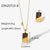 Fashion 12 Constellation Necklace Stainless Steel Square Zodiac Pendant Necklace