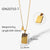 Fashion 12 Constellation Necklace Stainless Steel Square Zodiac Pendant Necklace