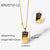 Fashion 12 Constellation Necklace Stainless Steel Square Zodiac Pendant Necklace