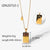 Fashion 12 Constellation Necklace Stainless Steel Square Zodiac Pendant Necklace