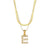 Fashion 18k Gold Plated Double-layer Chain Zircon Letter Stainless Steel Necklace