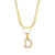 Fashion 18k Gold Plated Double-layer Chain Zircon Letter Stainless Steel Necklace