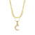 Fashion 18k Gold Plated Double-layer Chain Zircon Letter Stainless Steel Necklace