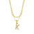 Fashion 18k Gold Plated Double-layer Chain Zircon Letter Stainless Steel Necklace