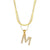 Fashion 18k Gold Plated Double-layer Chain Zircon Letter Stainless Steel Necklace