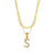 Fashion 18k Gold Plated Double-layer Chain Zircon Letter Stainless Steel Necklace