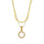 Fashion 18k Gold Plated Double-layer Chain Zircon Letter Stainless Steel Necklace