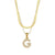 Fashion 18k Gold Plated Double-layer Chain Zircon Letter Stainless Steel Necklace