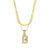 Fashion 18k Gold Plated Double-layer Chain Zircon Letter Stainless Steel Necklace