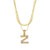 Fashion 18k Gold Plated Double-layer Chain Zircon Letter Stainless Steel Necklace