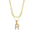 Fashion 18k Gold Plated Double-layer Chain Zircon Letter Stainless Steel Necklace