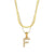 Fashion 18k Gold Plated Double-layer Chain Zircon Letter Stainless Steel Necklace