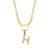 Fashion 18k Gold Plated Double-layer Chain Zircon Letter Stainless Steel Necklace