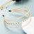 Fashion Alloy Diamond Inlaid Pearl Three-layer Thin Headband Wholesale