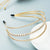 Fashion Alloy Diamond Inlaid Pearl Three-layer Thin Headband Wholesale