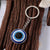 Fashion Alloy Inlaid Eye Shaped Keychain Gold Plated Bag Pendant Accessories