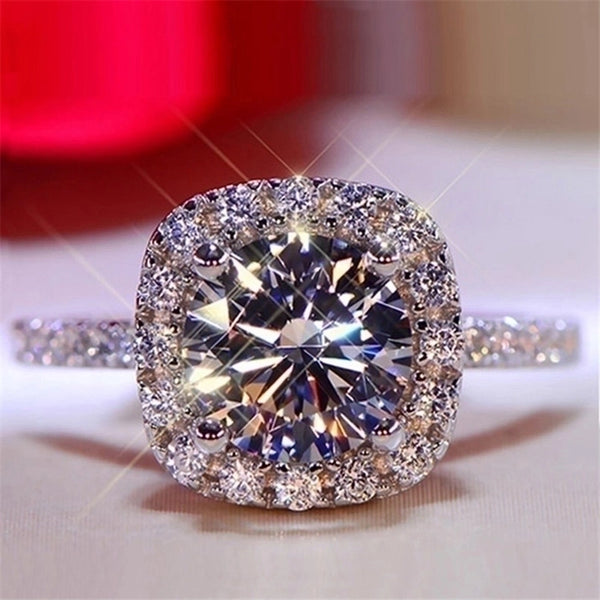 Fashion Alloy Plating Artificial Rhinestones Rings