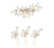 Fashion Alloy White Leaf Pearl Inlaid Diamond Hairpin