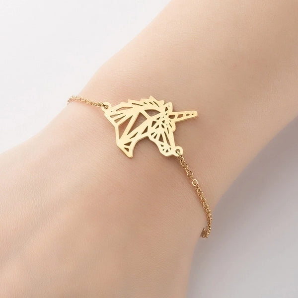 Fashion Animal 201 Stainless Steel 18K Gold Plated No Inlaid Bracelets In Bulk