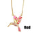 Fashion Animal Copper 18k Gold Plated Pendant Necklace In Bulk