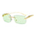 Fashion Animal Pc Square Frameless Women's Sunglasses