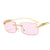 Fashion Animal Pc Square Frameless Women's Sunglasses