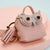 Fashion Animal Pu Leather Metal Unisex Bag Pendant Keychain 1 Piece