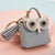 Fashion Animal Pu Leather Metal Unisex Bag Pendant Keychain 1 Piece