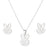 Fashion Animal Stainless Steel Plating Earrings Necklace 1 Set