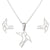 Fashion Animal Stainless Steel Plating Earrings Necklace 1 Set