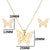 Fashion Animal Stainless Steel Plating Earrings Necklace 1 Set