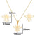 Fashion Animal Stainless Steel Plating Earrings Necklace 1 Set