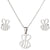 Fashion Animal Stainless Steel Plating Earrings Necklace 1 Set