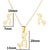 Fashion Animal Stainless Steel Plating Earrings Necklace 1 Set