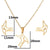 Fashion Animal Stainless Steel Plating Earrings Necklace 1 Set