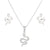 Fashion Animal Stainless Steel Plating Earrings Necklace 1 Set