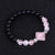 Fashion Ball Stone Beaded Inlay Artificial Crystal Bracelets 1 Piece