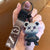 Fashion Bear Resin Metal Unisex Bag Pendant Keychain