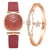 Fashion Belt Quartz Watch Bracelet Set