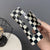 Fashion Black White Checkerboard Hairpin Large Grab Clip