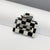 Fashion Black White Checkerboard Hairpin Large Grab Clip