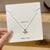 Fashion Bow Knot Titanium Steel Inlay Zircon Pendant Necklace 1 Piece