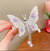 Fashion Butterfly Alloy Stoving Varnish Inlay Artificial Rhinestones Artificial Pearls Hair Clip 1 Piece