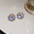 Fashion Butterfly Bow Knot Copper Inlaid Zircon Artificial Pearls Earrings 1 Pair