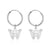 Fashion Butterfly Copper Inlay Zircon Drop Earrings 1 Pair