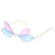 Fashion Butterfly Pc Butterfly Frame Frameless Women's Sunglasses