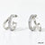 Fashion C Shape Inlay Stainless Steel Zircon Hoop Earrings