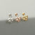 Fashion Cactus Pineapple Copper Ear Studs Inlay Zircon Copper Earrings 1 Piece